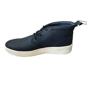 IZOD Mens Palmer, Lace Up Chukka Boots, Black shoes, size 8, memory foam, NEW!